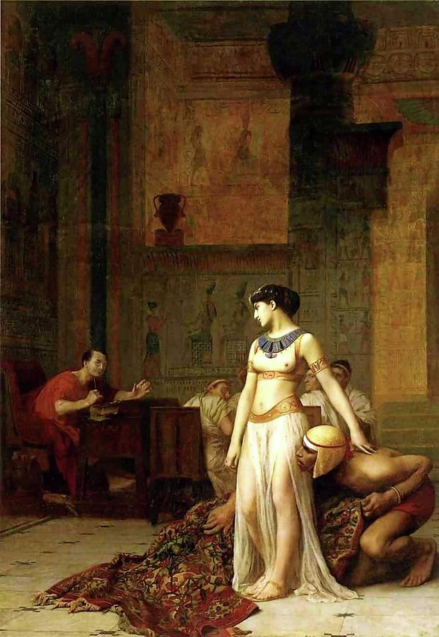 Jean Leon Gerome Painting - Cleopatra Before Caesar  by Jean Leon Gerome