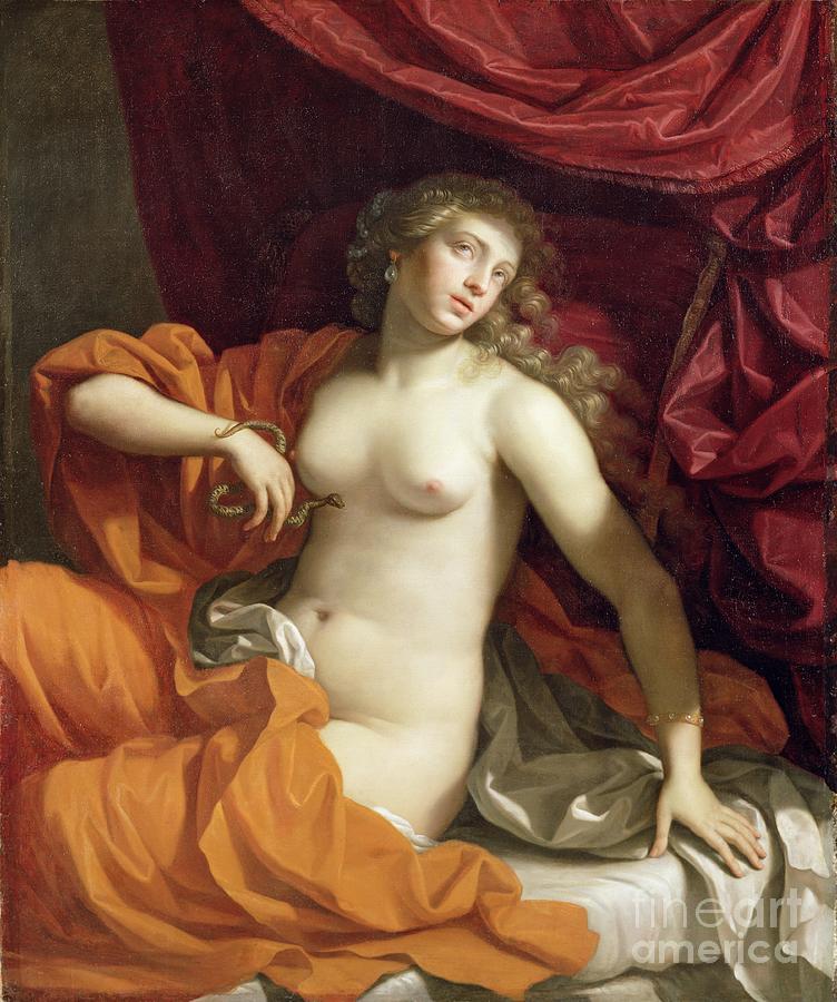 Snake Painting - Cleopatra by Benedetto the Younger Gennari