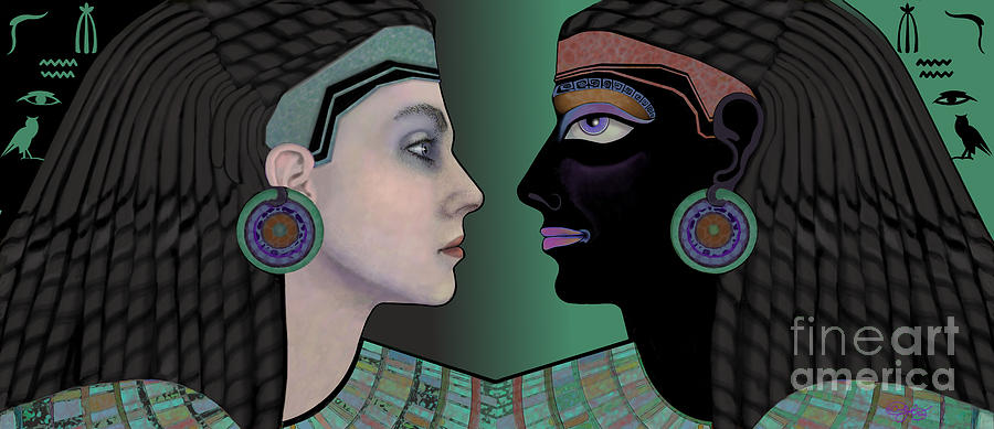 Portrait Digital Art - Cleopatras Mirror by Carol Jacobs