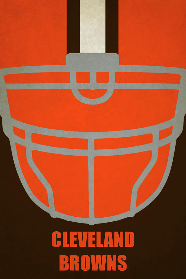 Cleveland Browns Helmet Art by Joe Hamilton