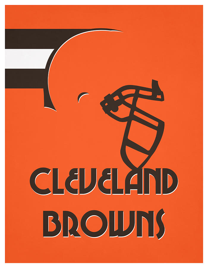 Cleveland Browns Vintage Nfl Art Onesie by Joe Hamilton - Pixels