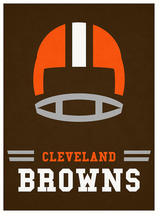 Cleveland Browns Vintage Nfl Art by Joe Hamilton