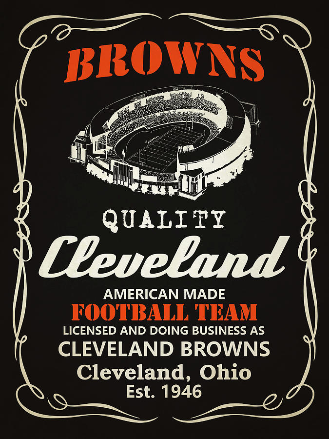 Cleveland Browns Whiskey Painting by Joe Hamilton - Fine Art America