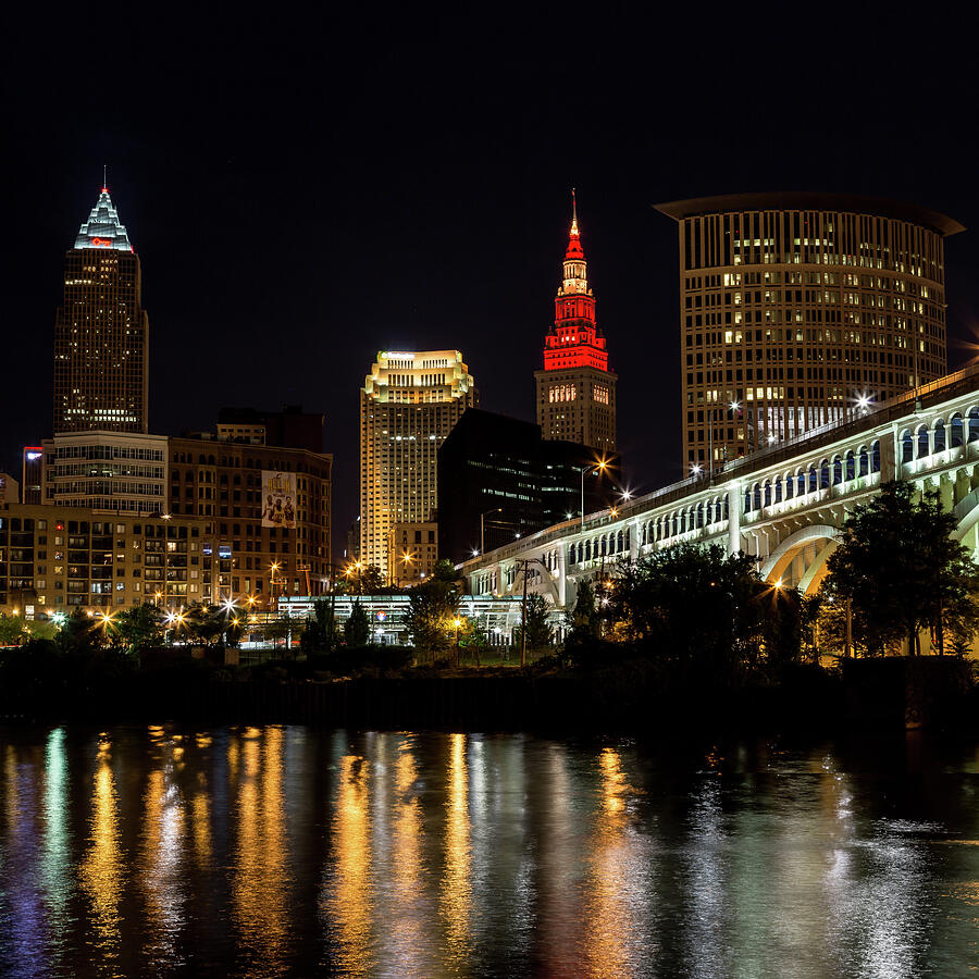 Cleveland Celebrates the Wine and Gold Photograph by Dale Kincaid