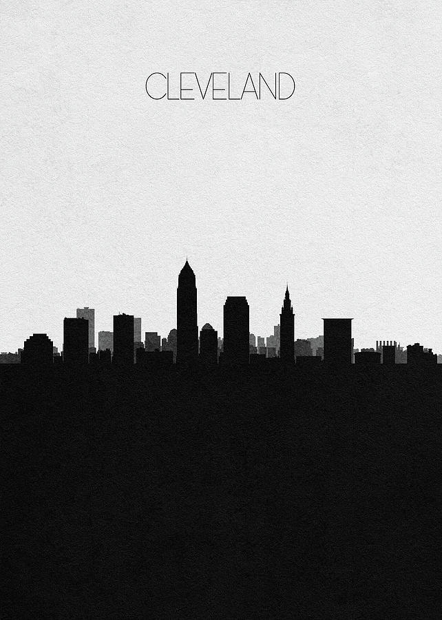Cleveland Cityscape Art Digital Art by Inspirowl Design