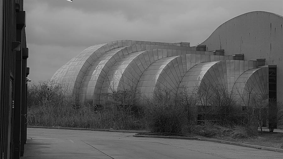 Cleveland Glass B W Photograph by Rob Hans