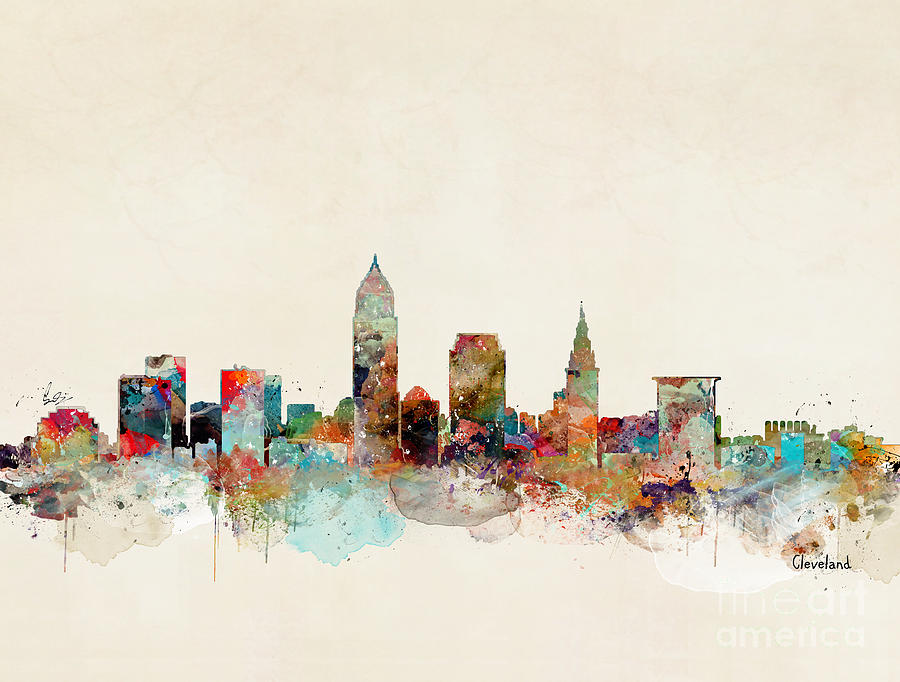 Cleveland Painting - Cleveland Ohio by Bri Buckley