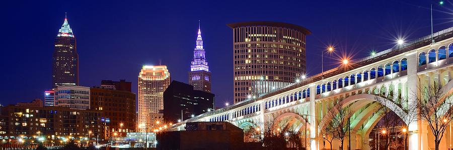 Cleveland Photograph - Cleveland Pano  by Frozen in Time Fine Art Photography