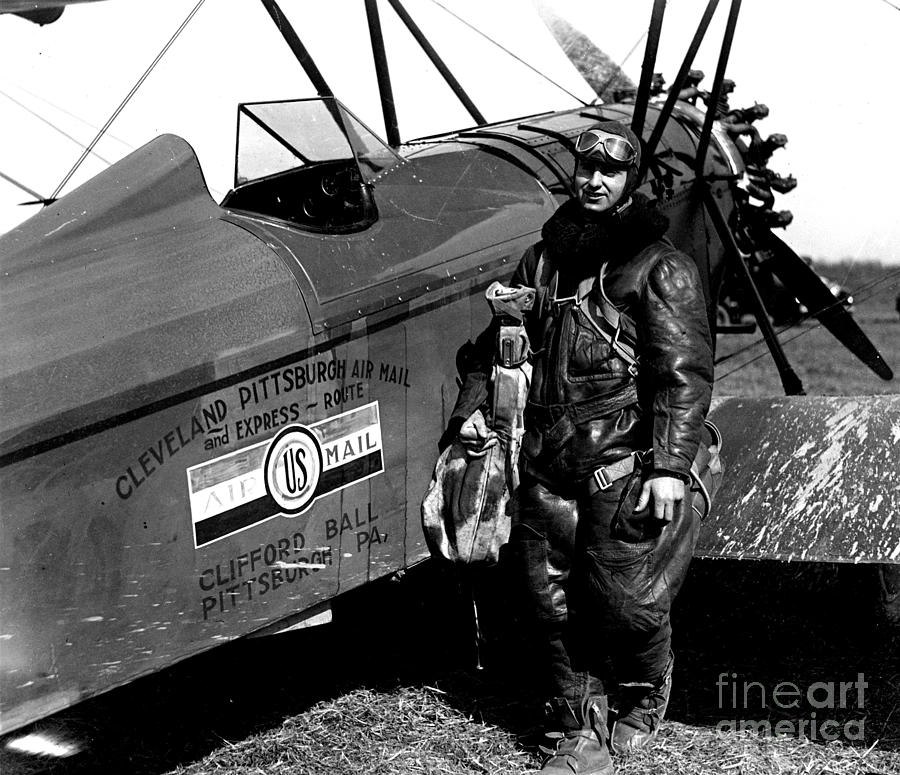 nostalgic air mail pilot characatures
