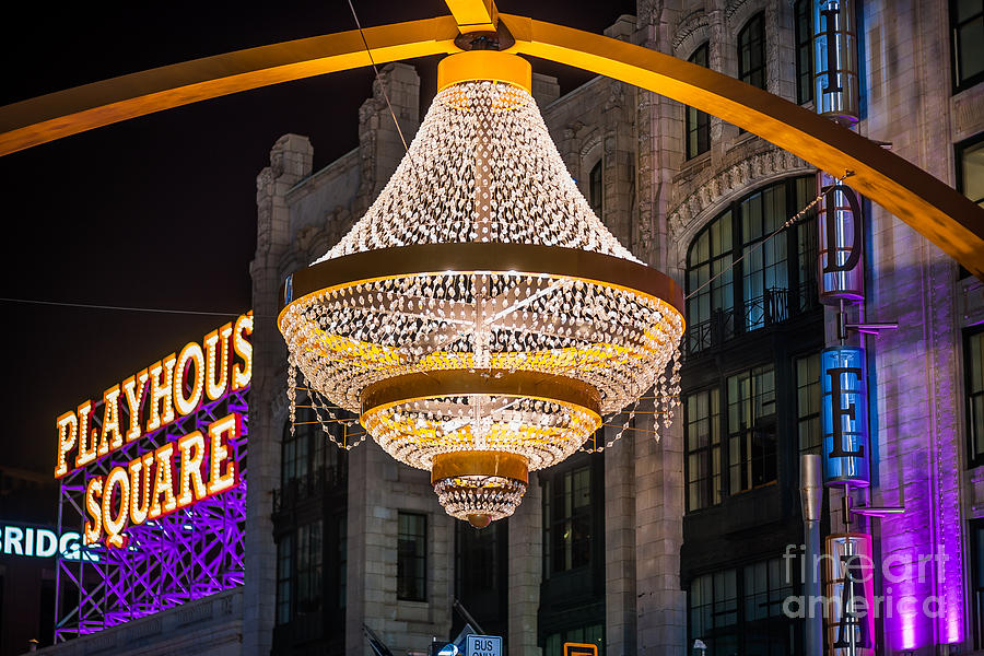 Boat Photograph - Cleveland Playhouse Square Chandelier by Frank Cramer