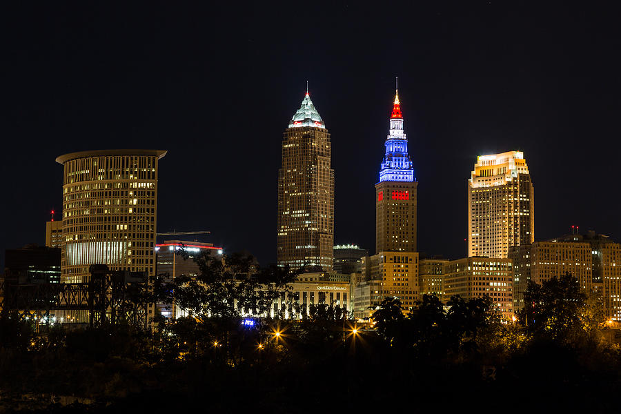 Cleveland Red White and Blue Photograph by Dale Kincaid