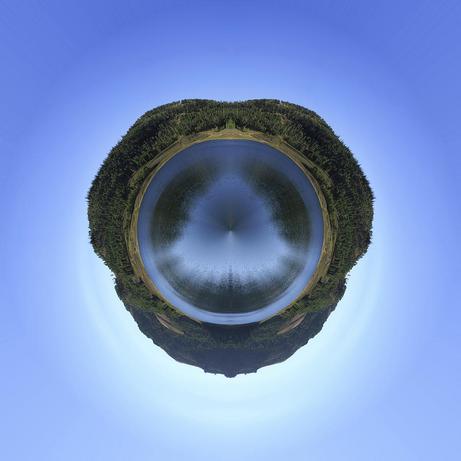 Cleveland Reservoir Mirrored Stereographic Projection Photograph by K Bradley Washburn