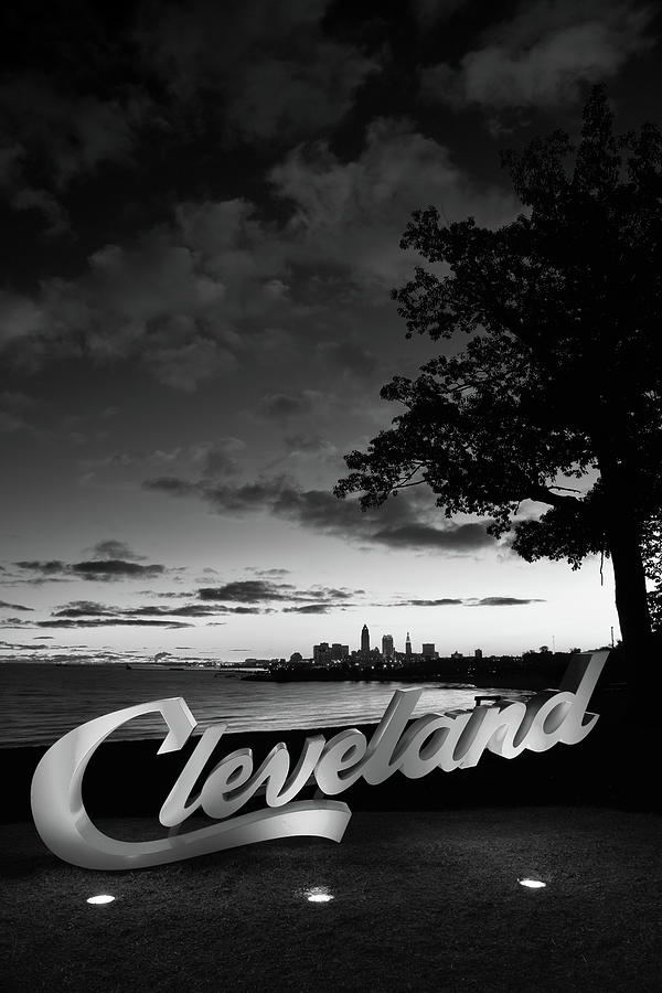 Cleveland sign October sky Photograph by Clint Buhler