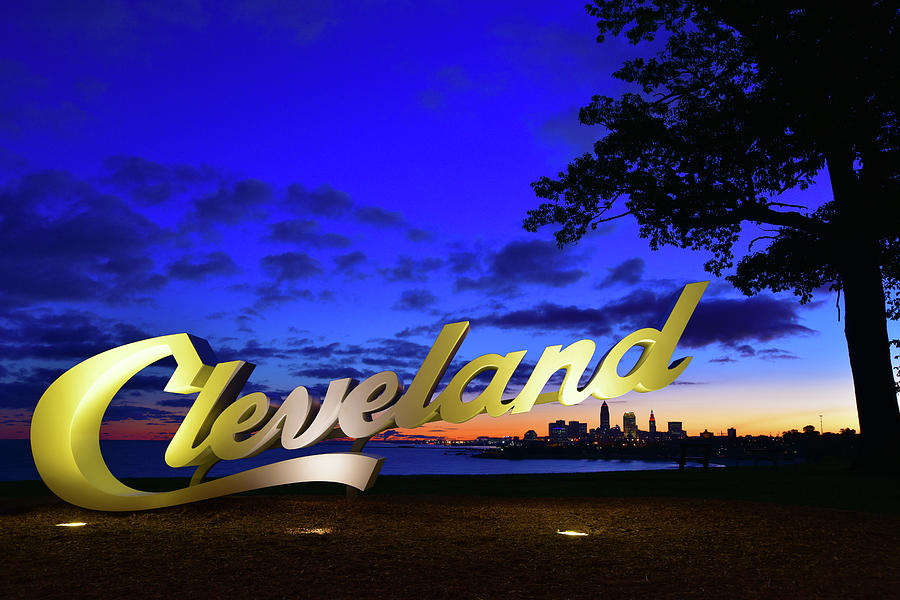 Cleveland Sign Sunrise Photograph by Clint Buhler