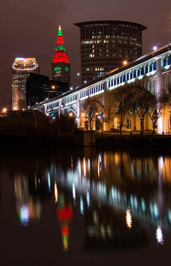 Cleveland Skyline At Night 2 Photograph By Sara Foss Fine Art America