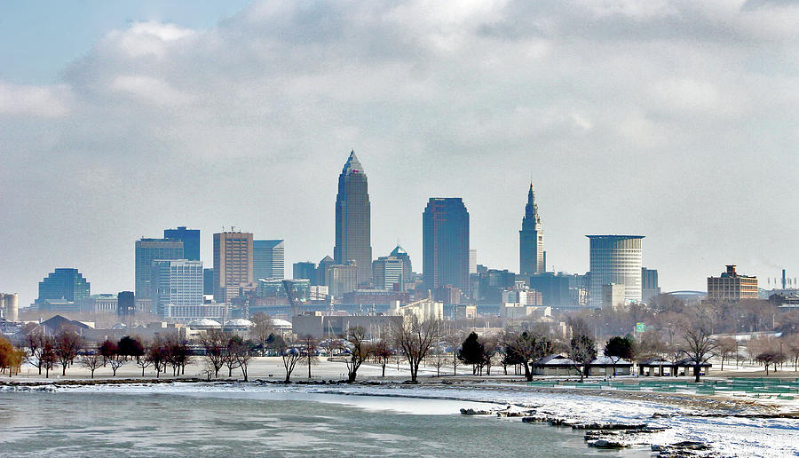 Cleveland Skyline in Winter Photograph by Bruce Patrick Smith