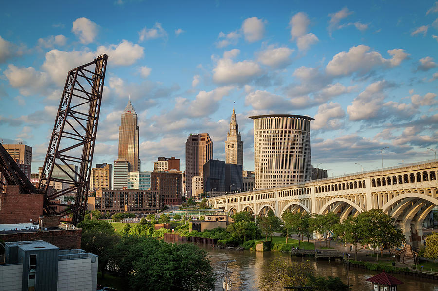 Cleveland Summer Skyline  Photograph by Lon Dittrick