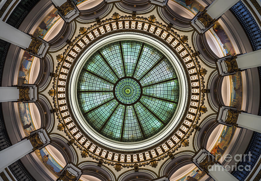 Cleveland Trust Rotunda Building Ceiling Photograph