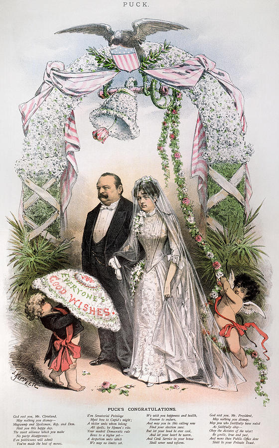 Clevelands Wedding, 1886 Photograph by Granger