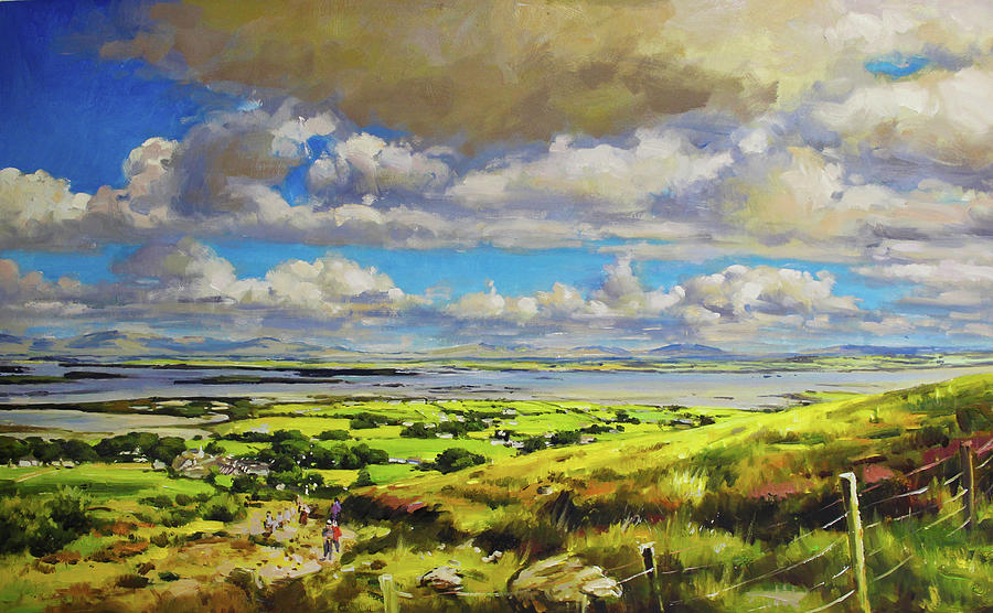 Clew Bay from The foot of Croagh Patrick Painting by Conor McGuire