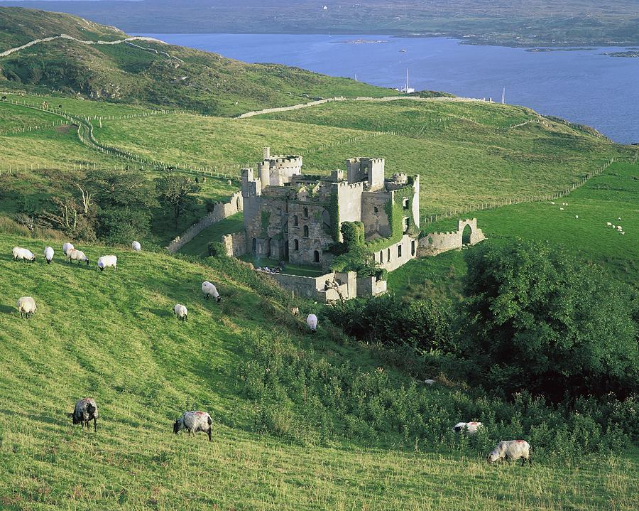 Architecture Photograph - Clifden Castle, Co Galway, Ireland 19th by The Irish Image Collection 