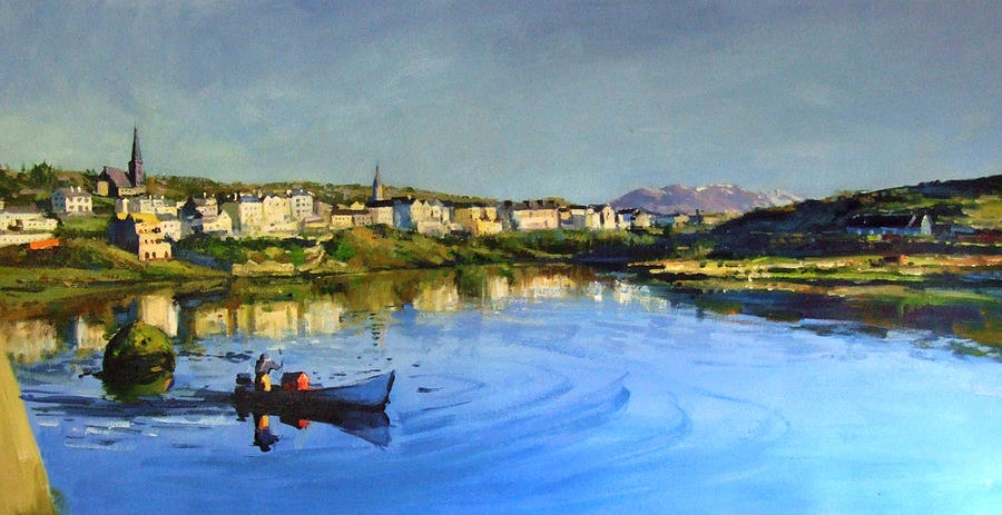 Clifden Harbour Painting by Conor McGuire
