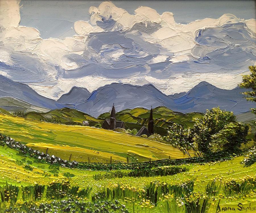 Clifden Landscape Ireland Painting by Diana Shephard
