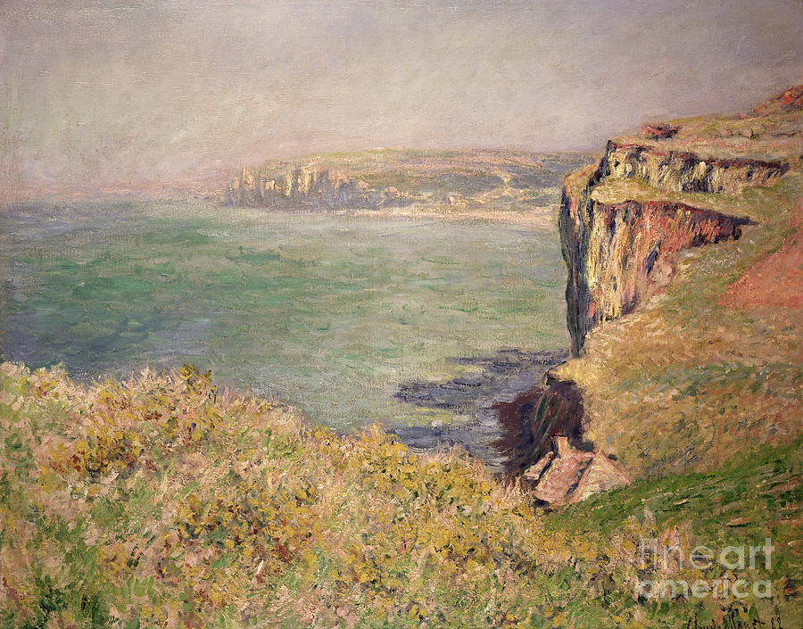 Claude Monet Painting - Cliff at Varengeville by Claude Monet