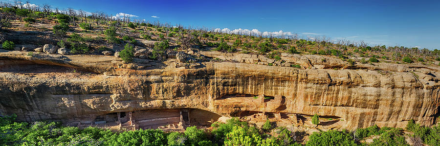 Cliff Dwelling Indian Ruins Panorama Photograph by James BO Insogna