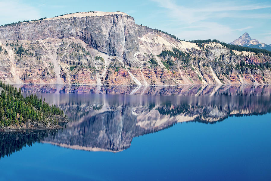 Cliff Rim Of Crater Lake Photograph