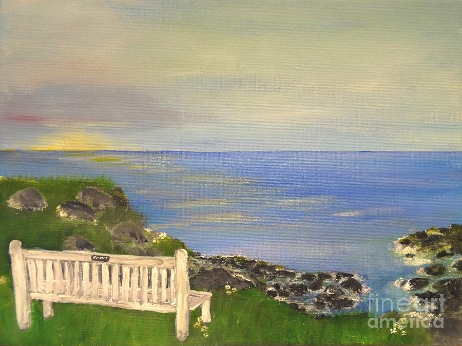 Cliff View Painting by Karen Jane Jones