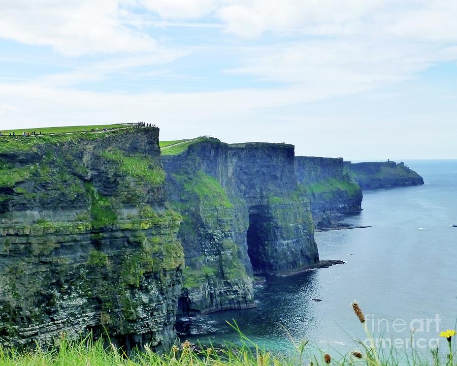Ireland Photograph - Cliff Walk of Moher by Barbie Corbett-Newmin