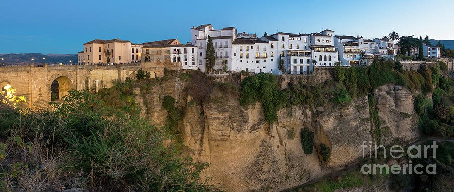 Cliff with bridge Ronda, spain Photograph by Perry Van Munster