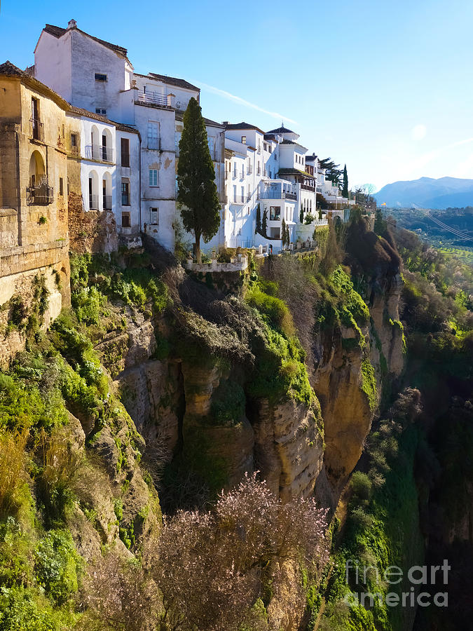 Cliffs Photograph - Cliffhouses Ronda Spain by Lutz Baar