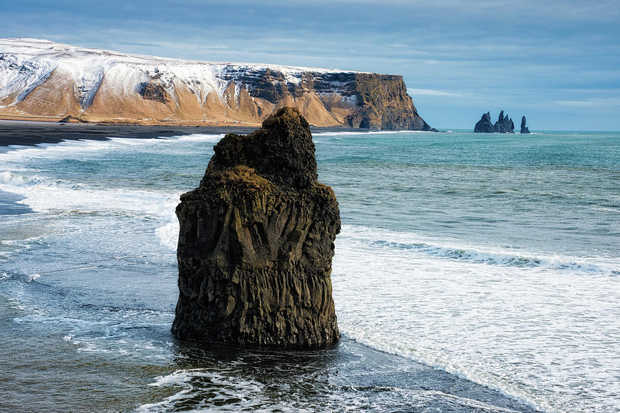 Cliffs and ocean in Iceland Reynisfjara Photograph by Matthias Hauser