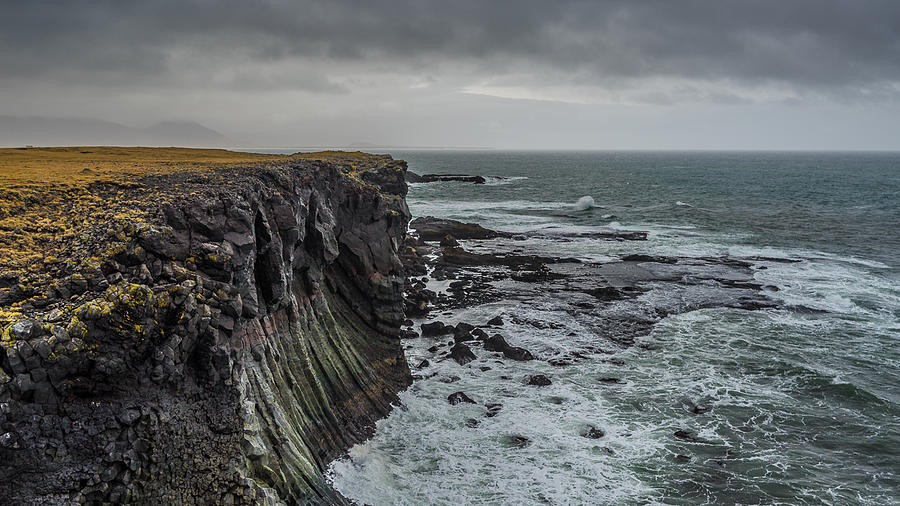 Cliffs at Arnarstapi Photograph by James Billings