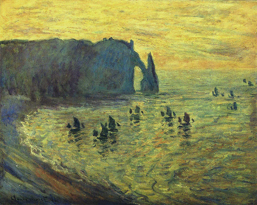 Cliffs At Etretat, 1886 Painting by Claude Monet - Fine Art America