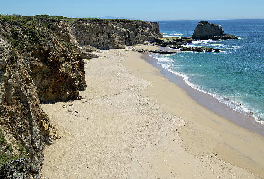 Nature Photograph - Cliffs at Panther Beach - Santa Cruz - California by Brendan Reals