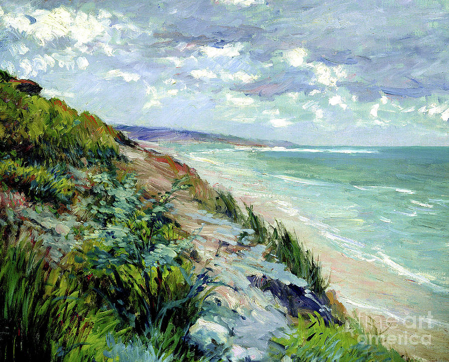Cliffs By The Sea At Trouville Painting