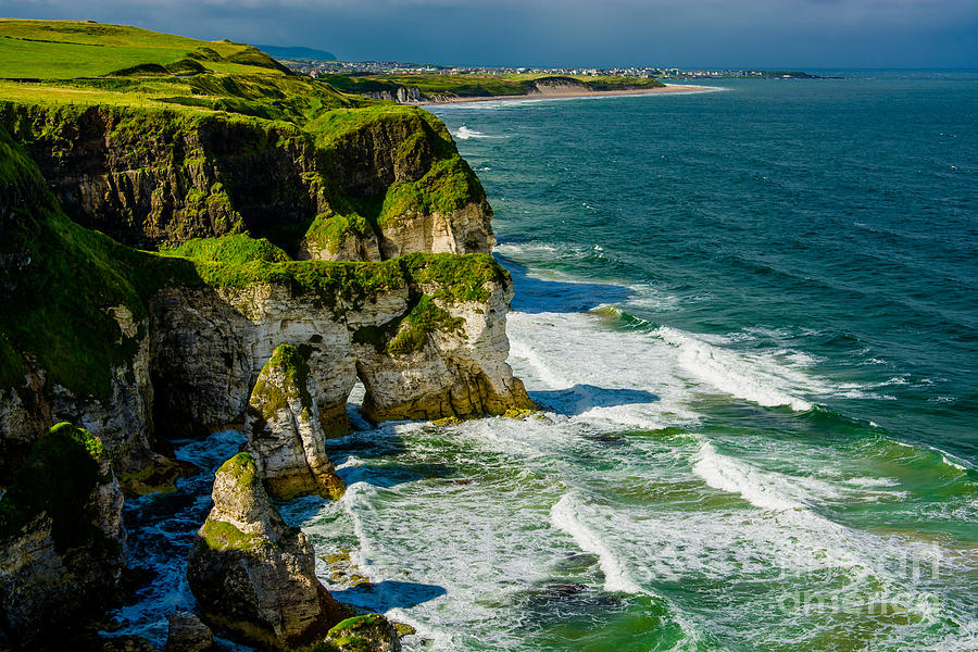 Cliffs near Portrush in Northern Ireland Photograph by Andreas Berthold