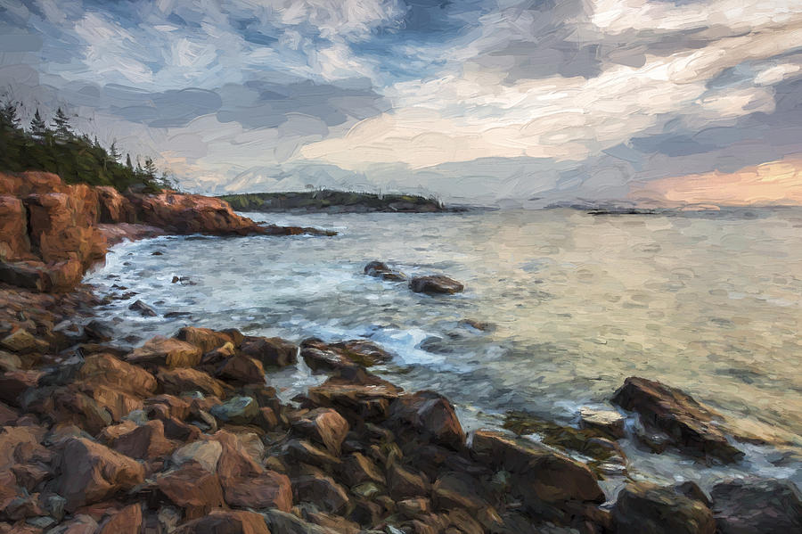 Cliffs of Acadia II Digital Art by Jon Glaser