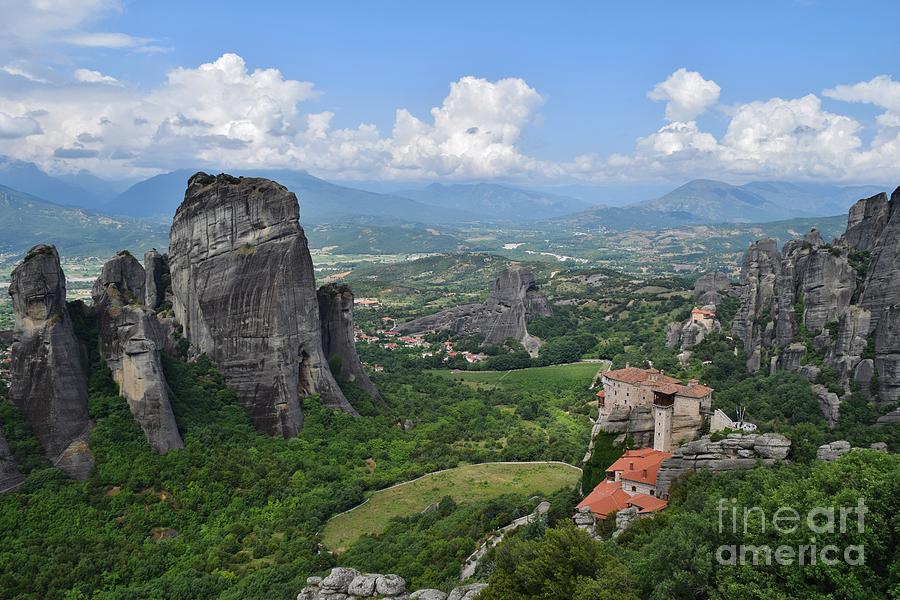Cliffs Of Meteora Greece Photograph by Janet Marie