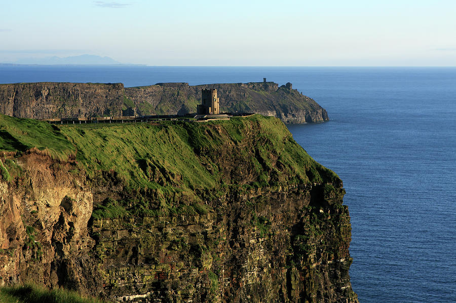 Cliffs Of Moher And Tower Photograph by Aidan Moran