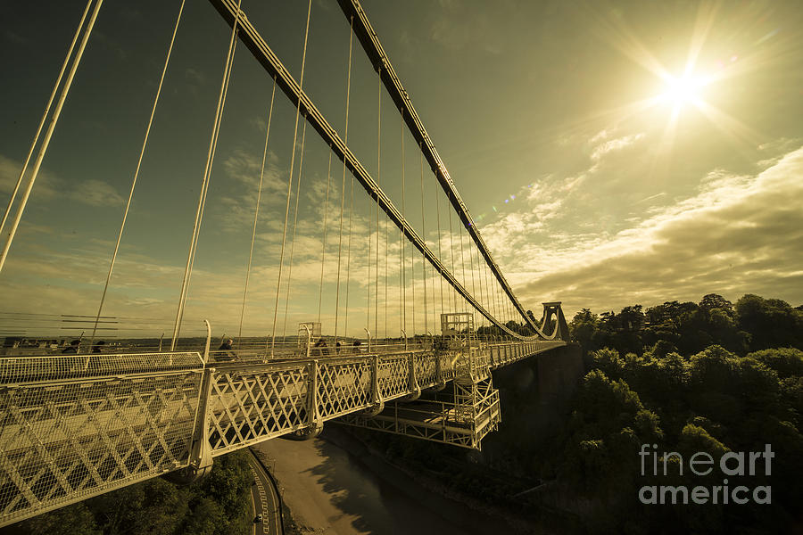 Sunset Photograph - Clifton Bridge Sunset  by Rob Hawkins
