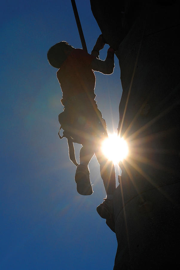 Climber silhouette Photograph by Steve Somerville