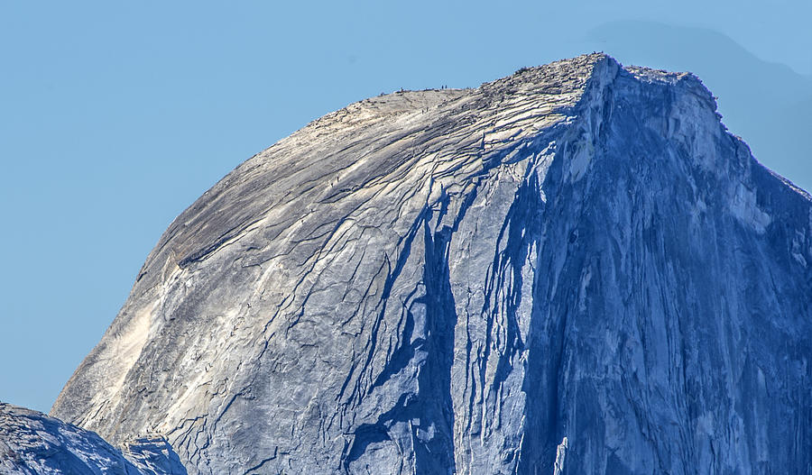 Yosemite National Park Photograph - Climbers On The Northwest Face Of Half Dome In Yosemite by William Bitman
