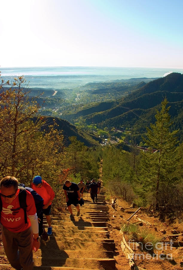 Climbing Manitou Incline And Barr Trail Photograph