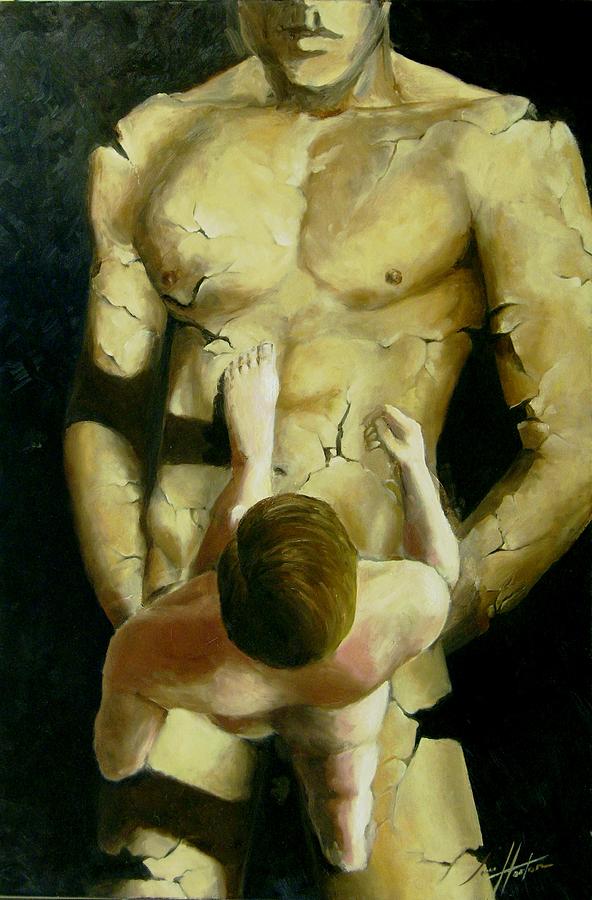 Crumbling Painting - Climbing The Corporate Ladder by Jim Horton Crumbling Painting - Climbing The Corporate Ladder by Jim Horton