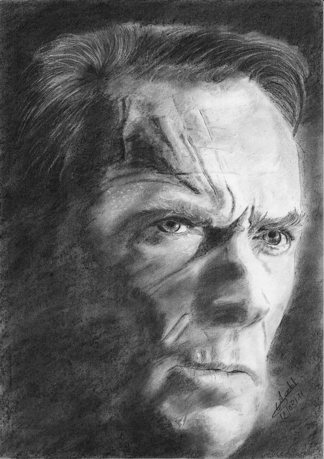 Clint Eastwood Drawing by Annie GODET - Fine Art America