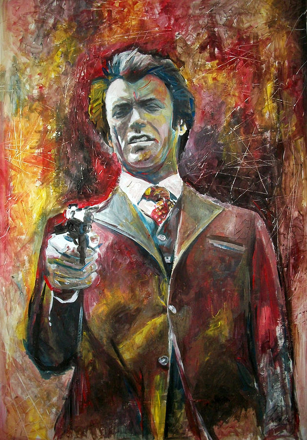 Clint Eastwood - Dirty Harry Painting by Marcelo Neira - Pixels